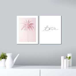 Wallity Cuadros Decorativos MDF Multicolor (2 Piezas)